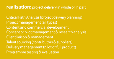 REALISATION: Project delivery in whole or in part